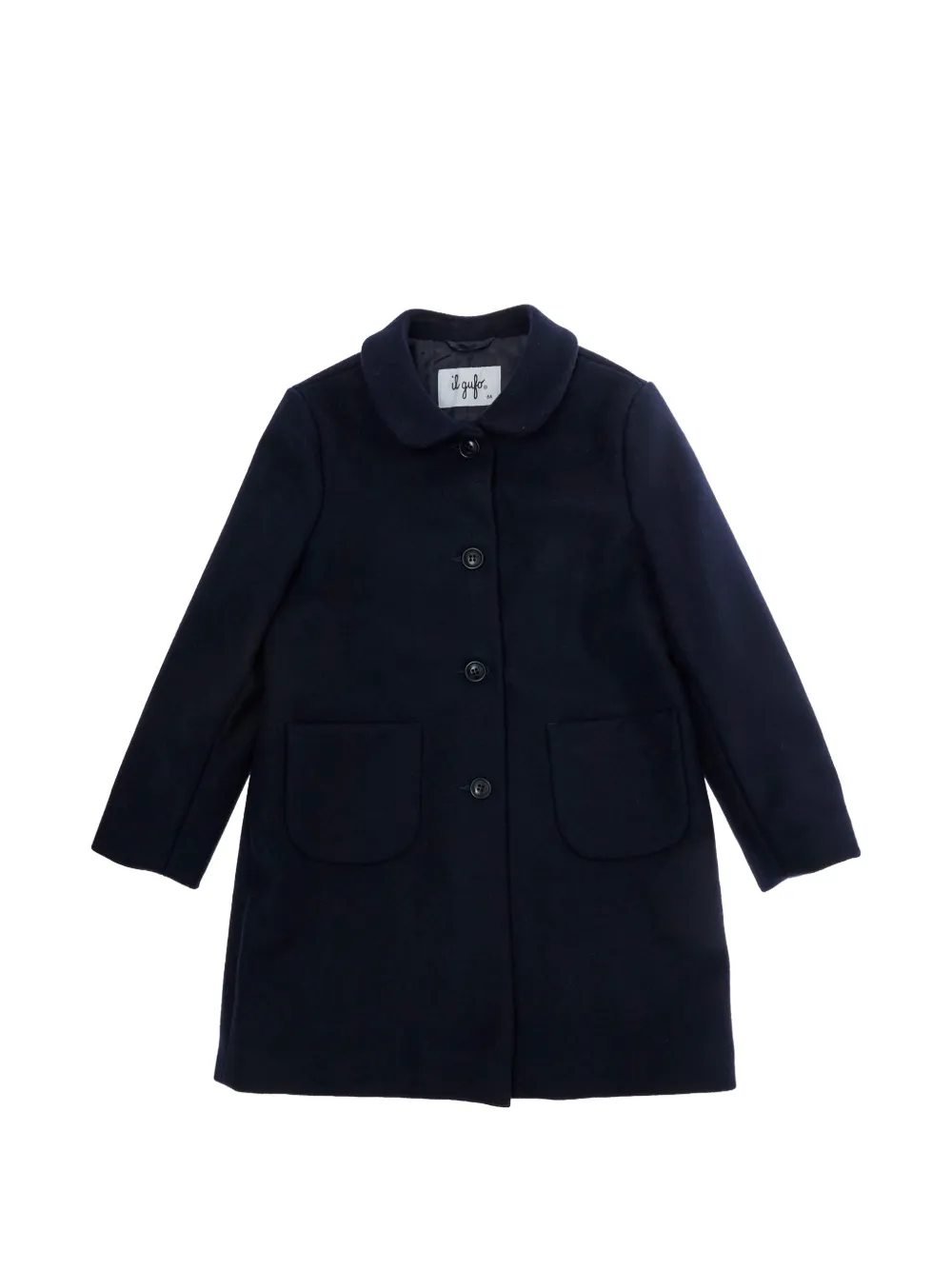 Il Gufo Peter Pan collar patch-pocket coat - Bleu Il Gufo Peter Pan collar patch-pocket coat - Bleu