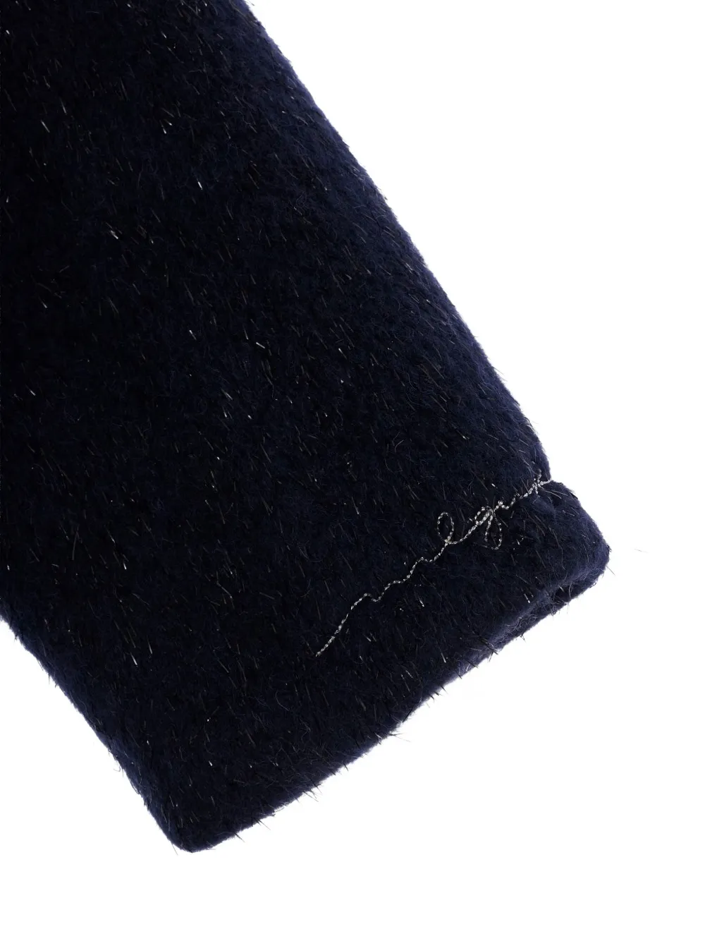 Il Gufo Kraagloos jack met metallic draad Blauw