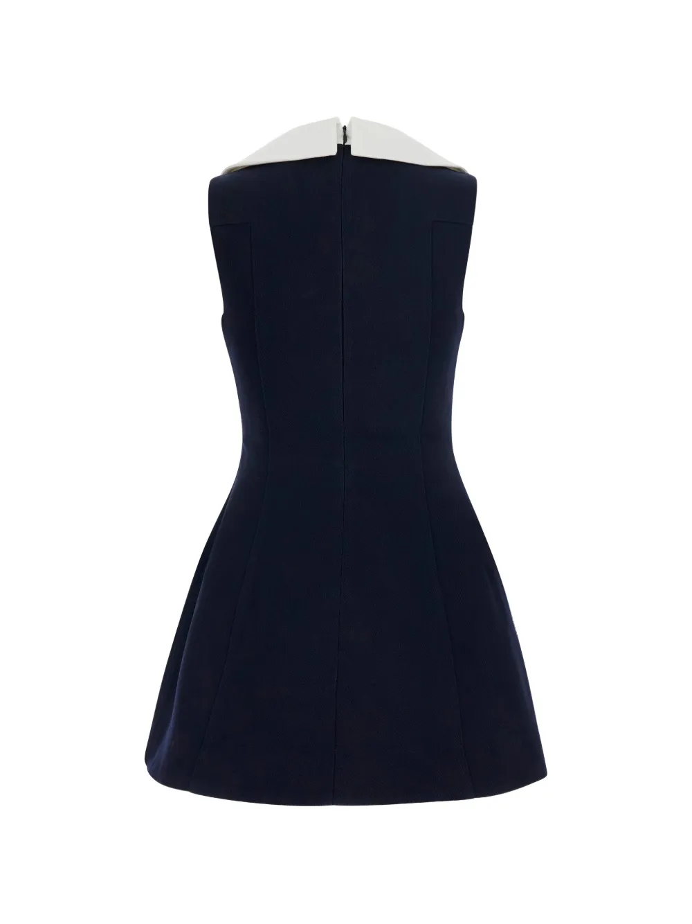 SHUSHU TONG Mouwloze mini-jurk met Peter Pan-kraag Blauw