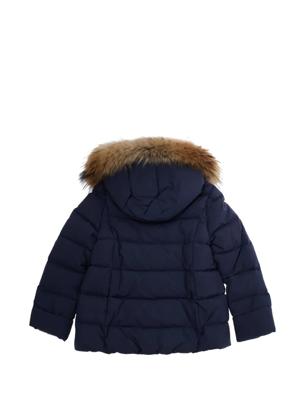 Il Gufo fur-trim quilted coat Blauw