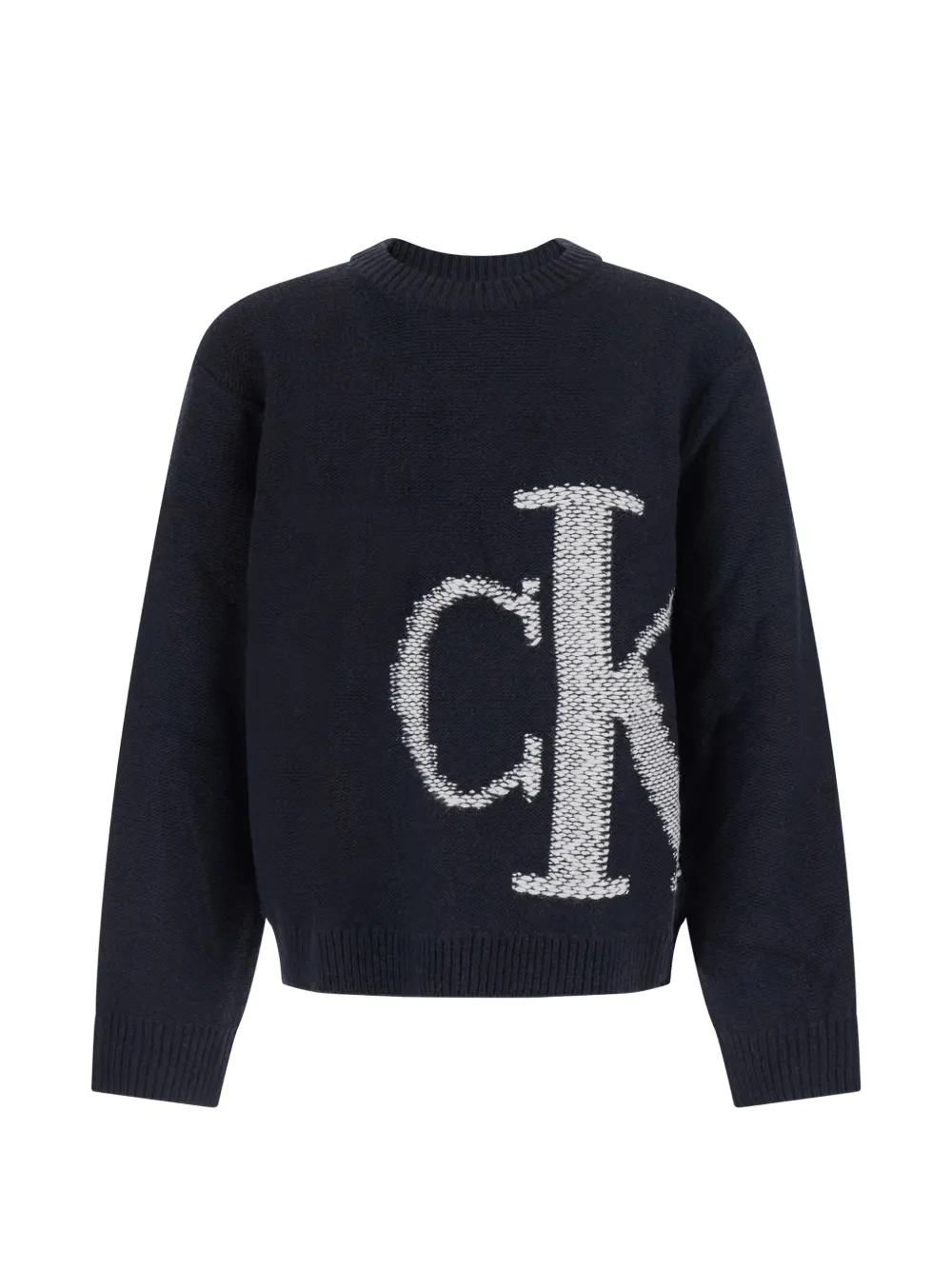Calvin Klein logo-intarsia sweater - Blu