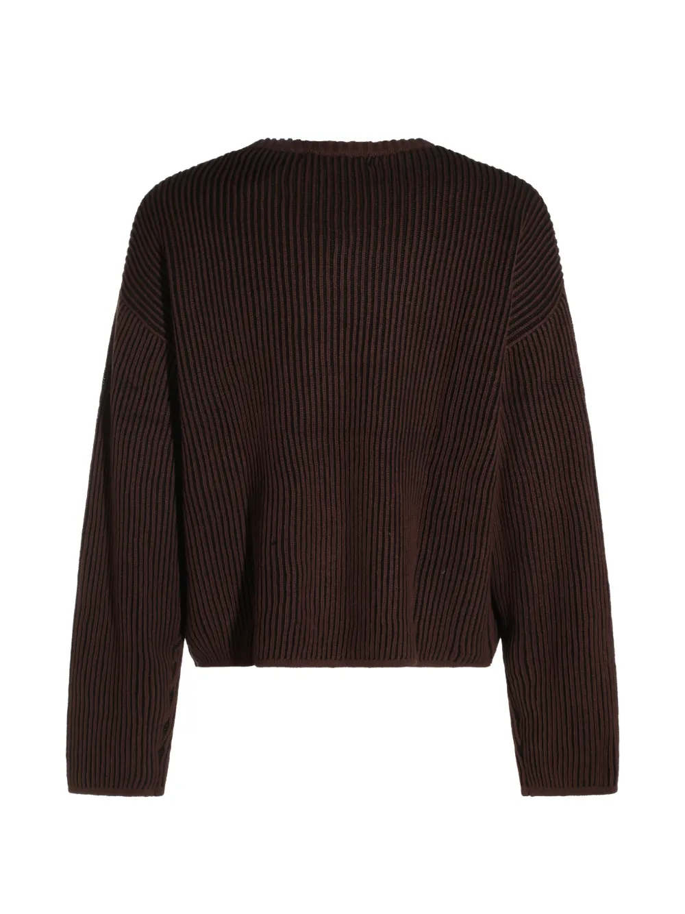 Daily Paper Mole Dias logo-patch ribbed-knit sweater Bruin