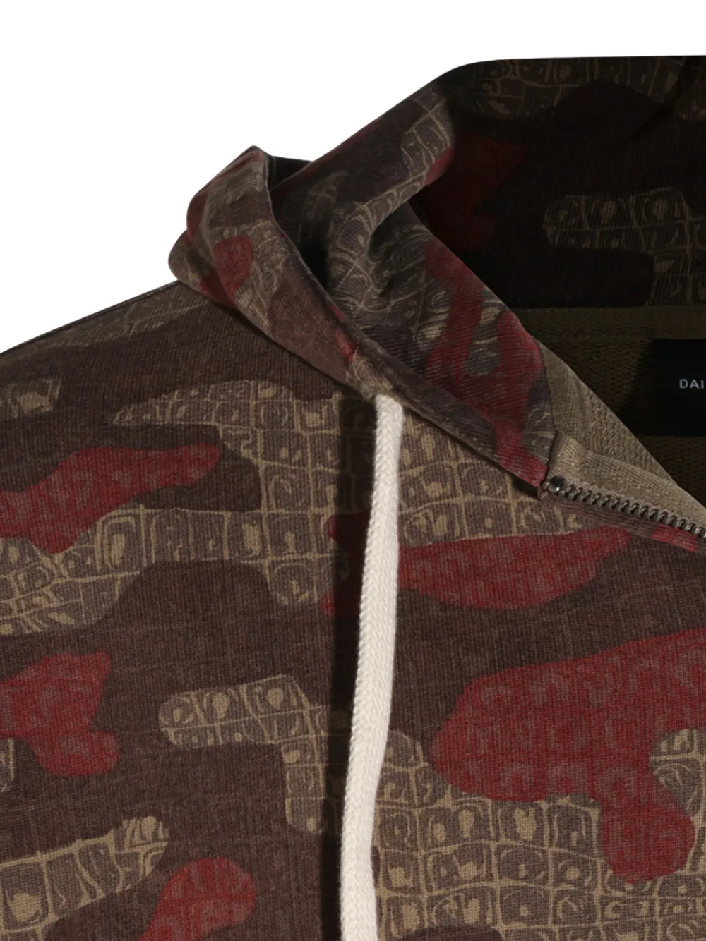 Daily Paper camouflage-print zip-up hoodie Bruin