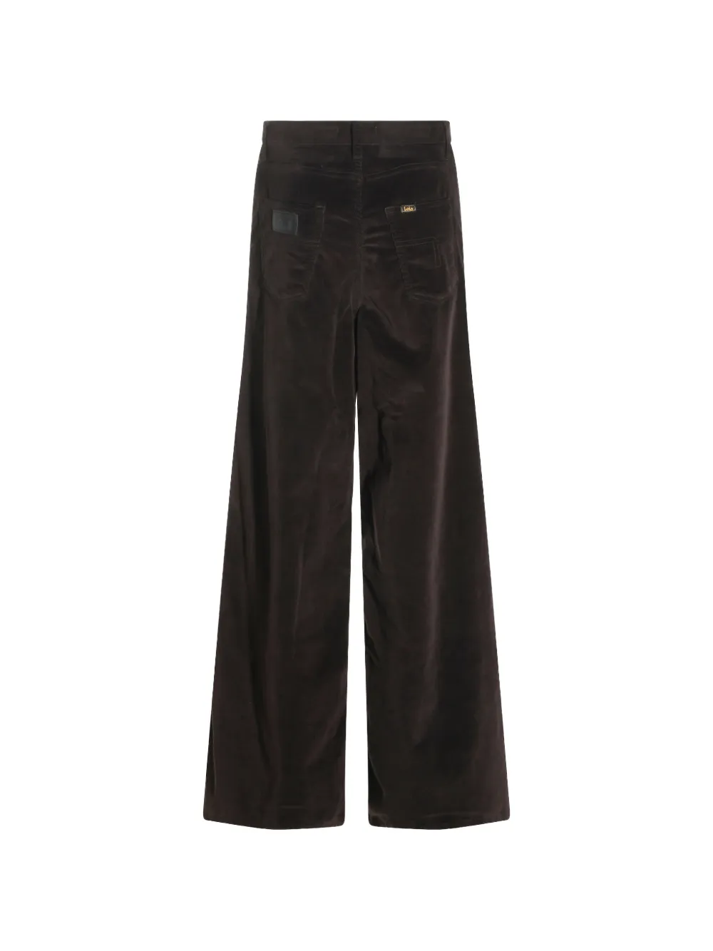 LOIS JEANS Ribfluwelen broek met wijde pijpen Bruin