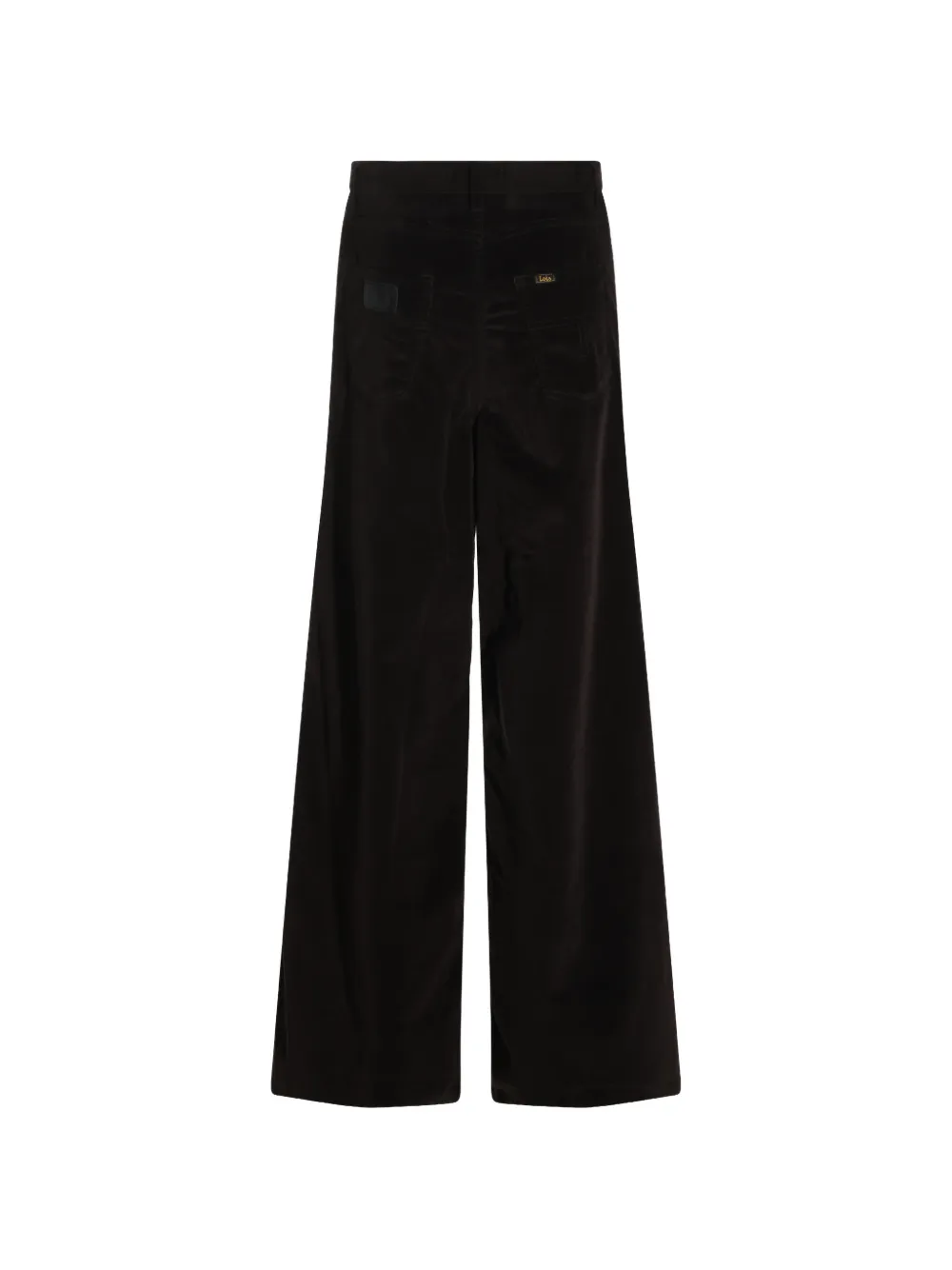 LOIS JEANS Ribfluwelen broek met wijde pijpen Bruin