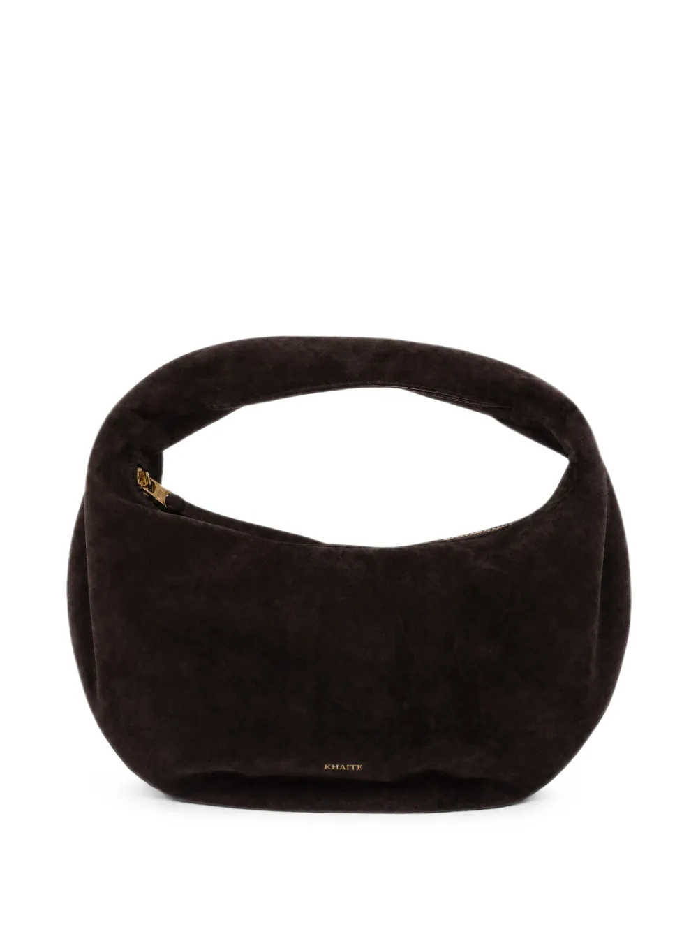 KHAITE suede shoulder bag - Marrone