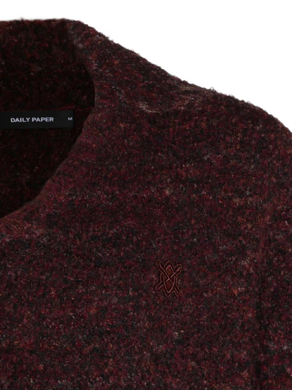 Daily Paper bouclé V-neck sweater Bruin