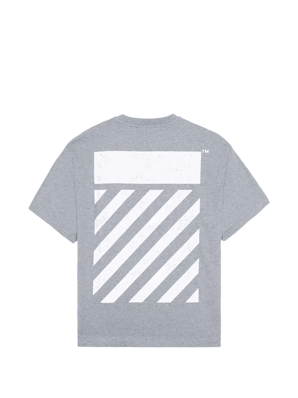 L ab c o Off-White T-shirt met Diag-print Grijs