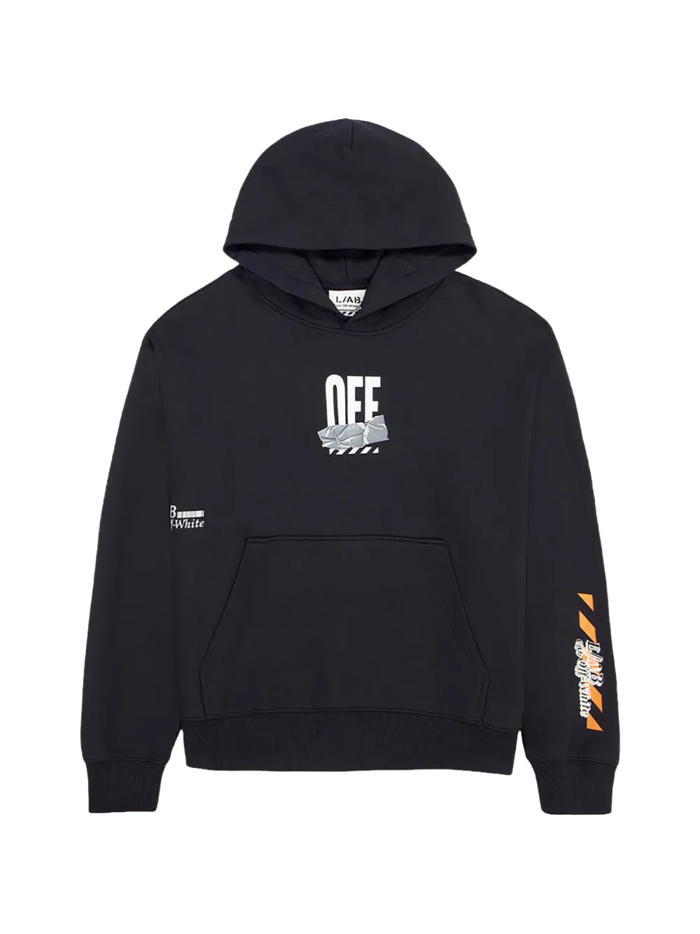 L/ab c/o Off-White Duct Tape graphic-print hoodie