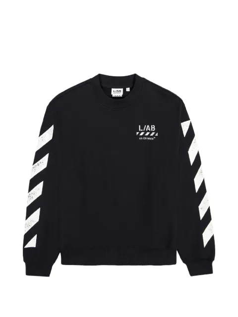 L/ab c/o Off-White Diagonal crew-neck sweatshirt 