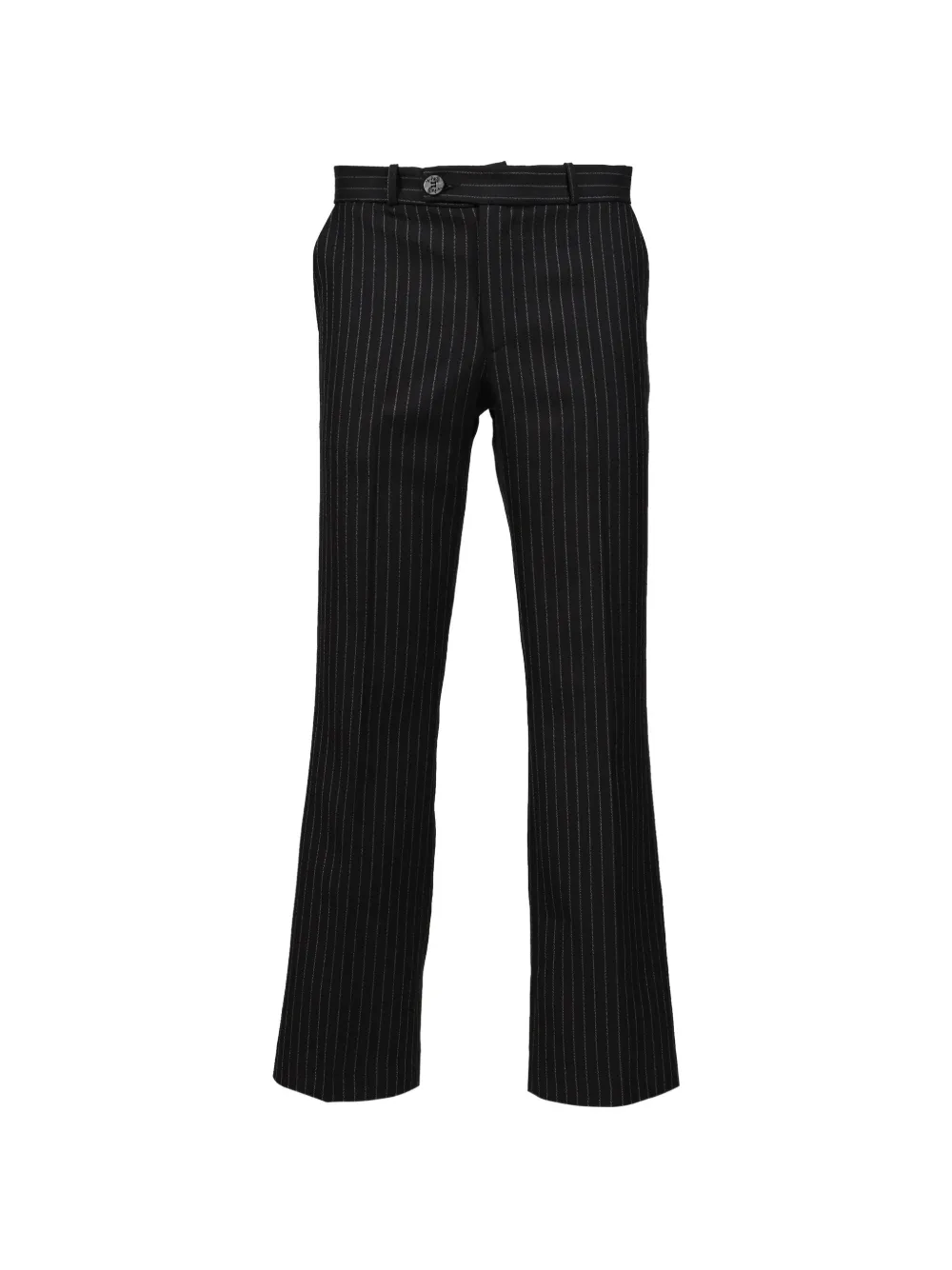 Ernest W. Baker pinstripe-pattern flared virgin-wool trousers