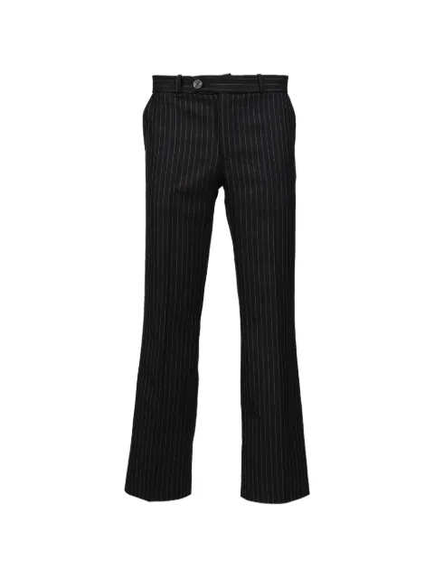 Ernest W. Baker pinstripe-pattern flared virgin-wool trousers