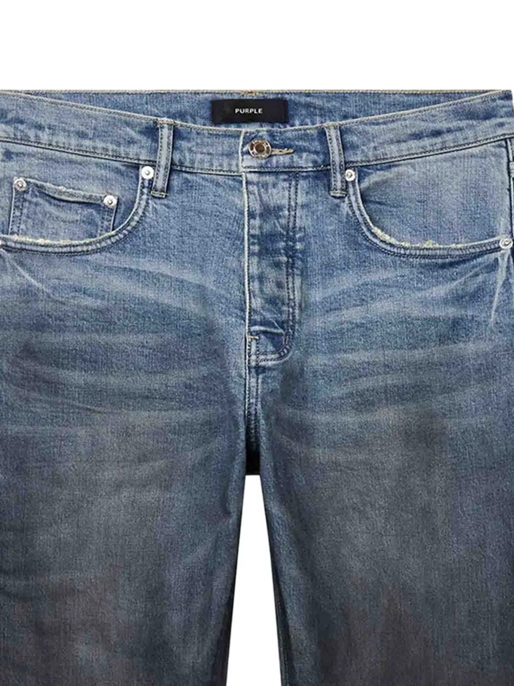 Purple Brand Jeans met gecoat kleurverloop Blauw