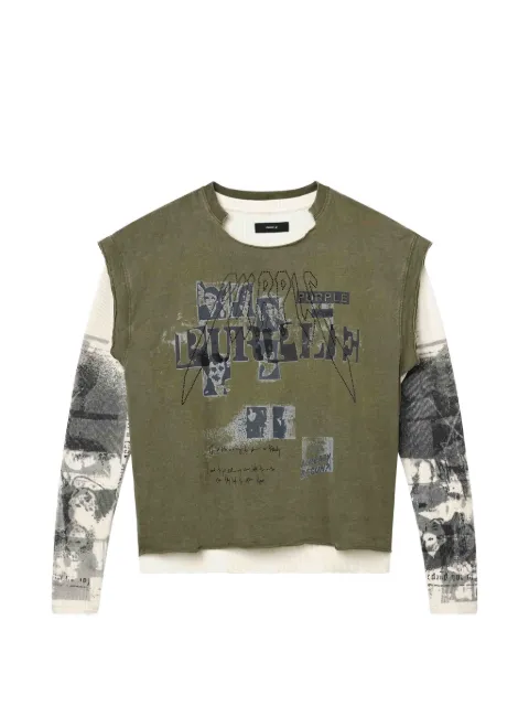 Purple Brand layered graphic-print t-shirt