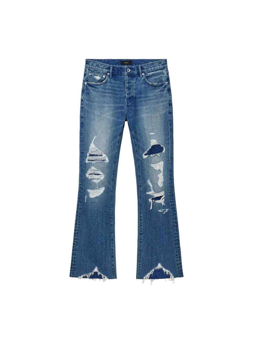 Purple Brand distressed bootcut jeans Blauw