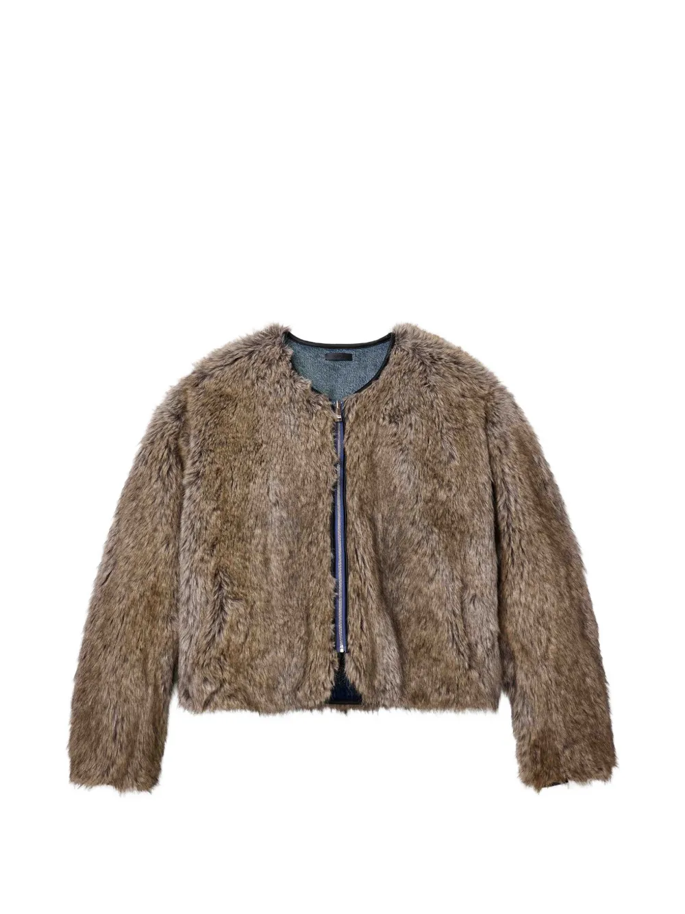 Purple Brand Omkeerbaar denim jack van imitatiebont Blauw