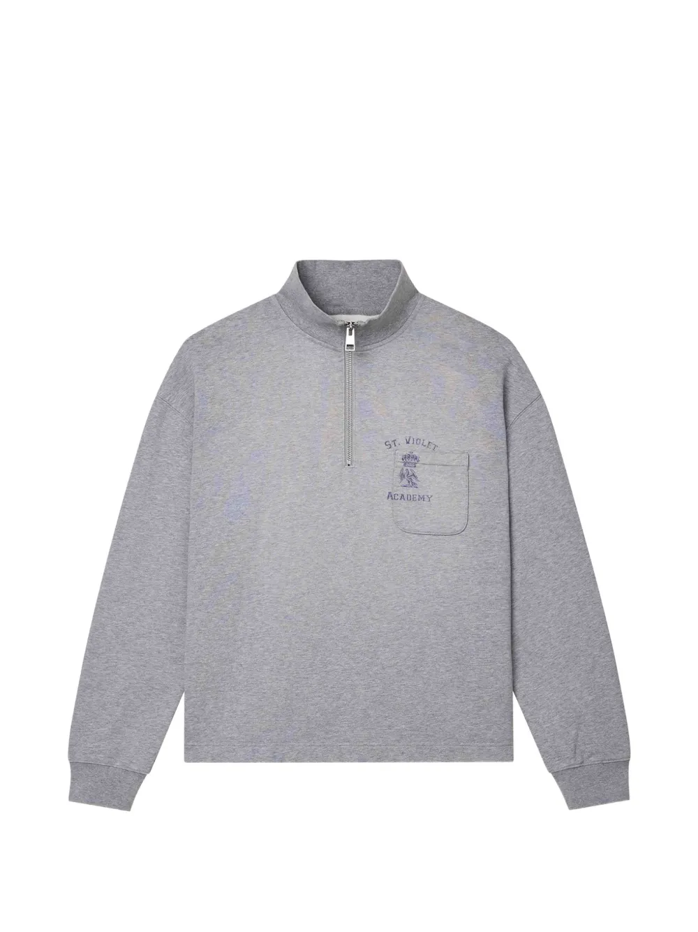 Purple Brand St. Violet half-zip chest-pocket sweatshirt