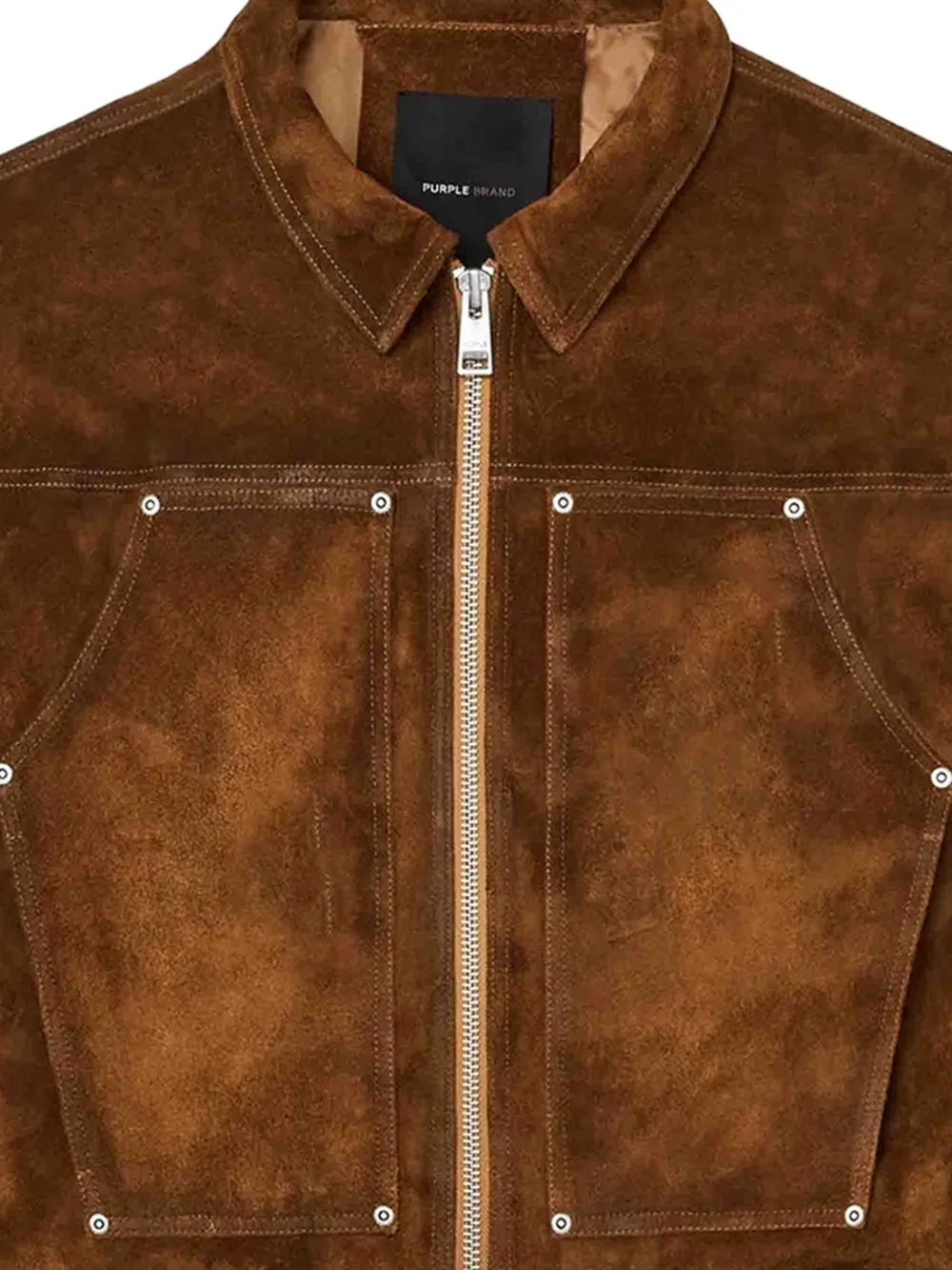 Purple Brand Suède timmermansjack Bruin