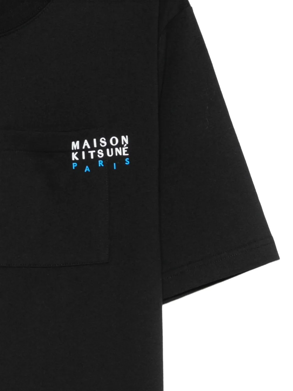 Maison Kitsuné T-shirt met logoprint Zwart