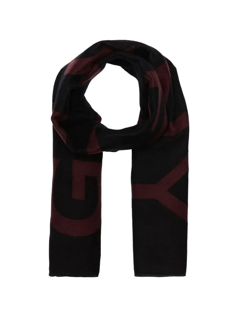 Givenchy logo-intarsia wool scarf - Nero