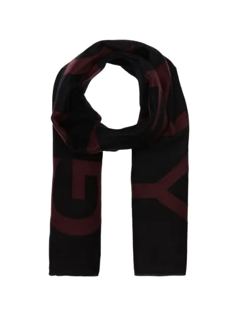 Givenchy logo-intarsia wool scarf