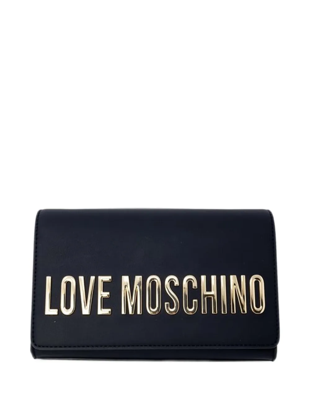 Love Moschino logo-plaque chain-strap clutch bag - Nero