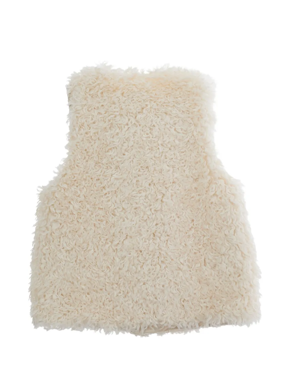 Il Gufo toggle-fastening faux-shearling jacket Beige