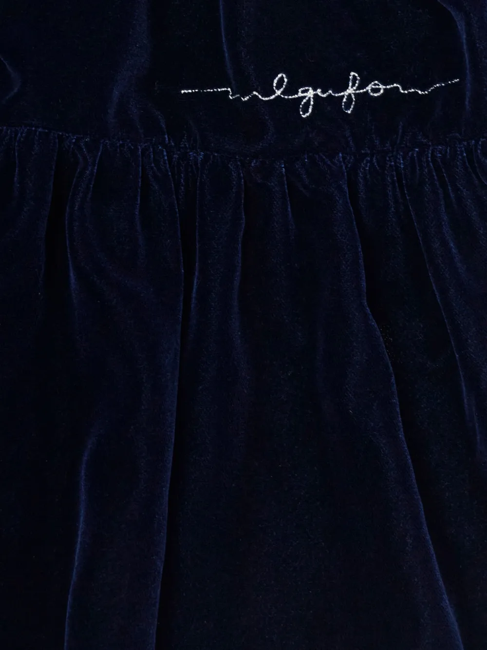 Il Gufo velvet peplum set Blauw