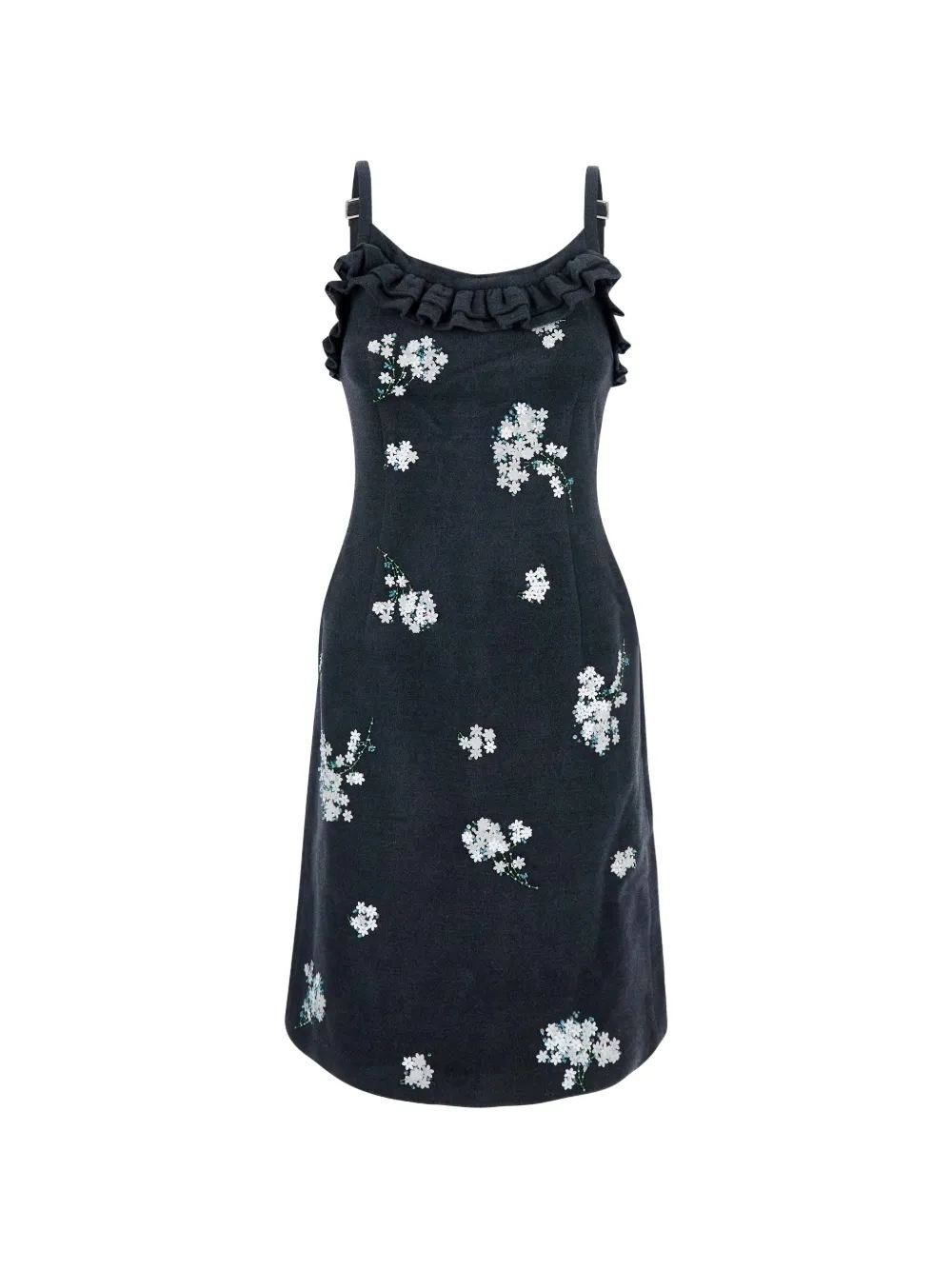 SHUSHU/TONG Cami floral-embellished mini dress