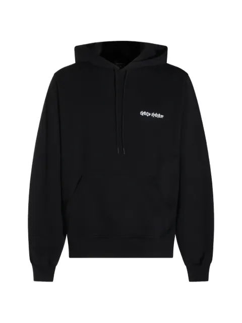 Daily Paper Black Wish Plant Shield graphic-print drawstring hoodie