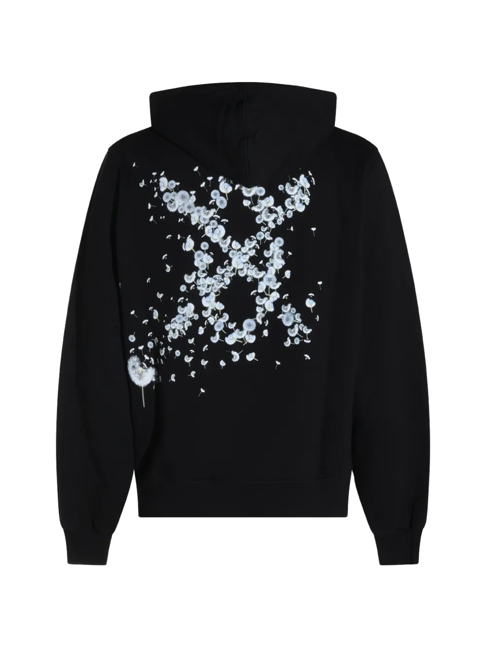 Daily Paper Black Wish Plant Shield graphic-print drawstring hoodie Zwart