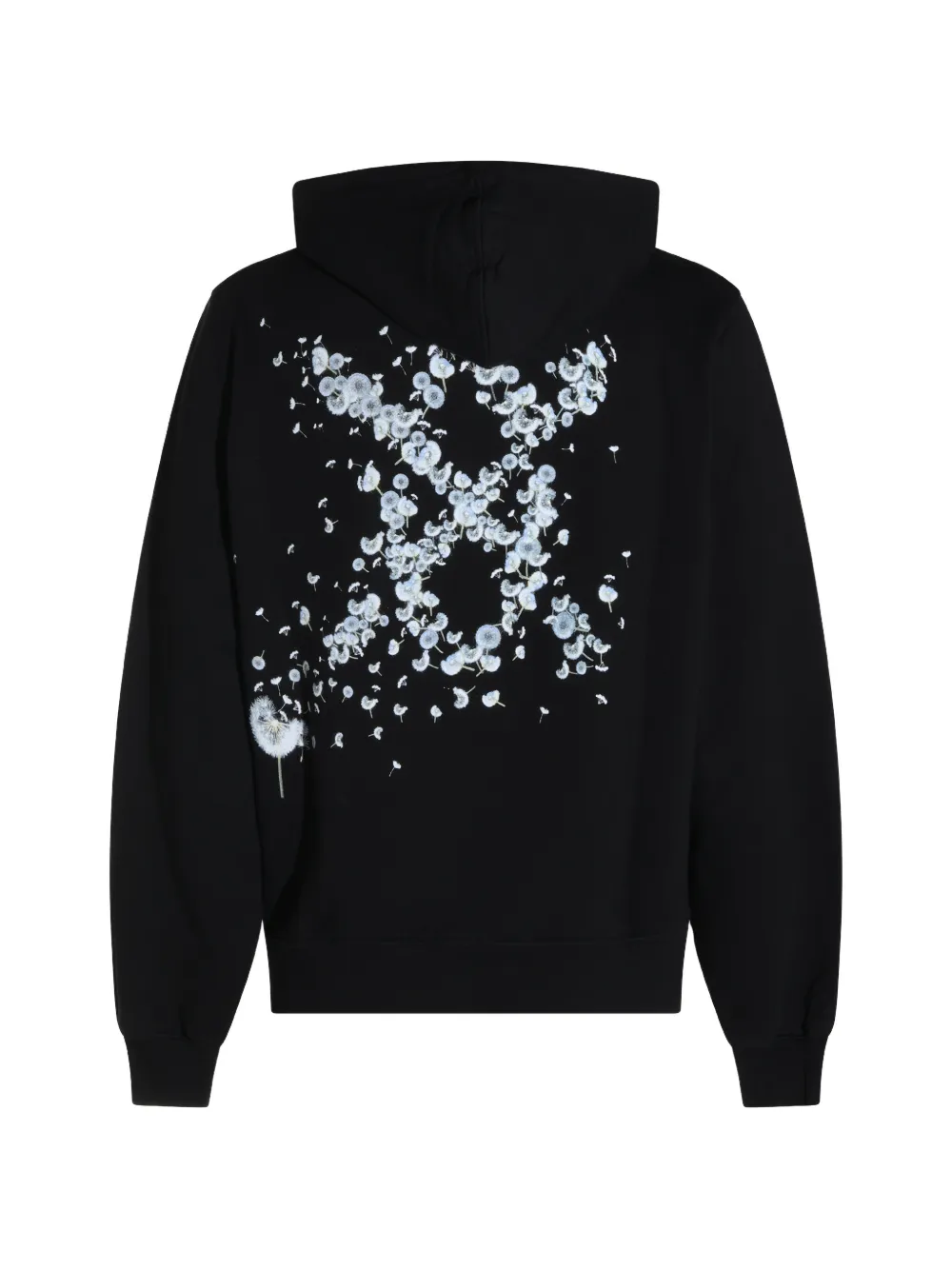 Daily Paper Black Wish Plant Shield graphic-print drawstring hoodie Zwart