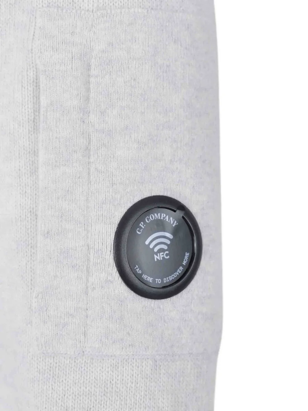 C.P. Company Lamswollen Lens trui met halve rits Grijs