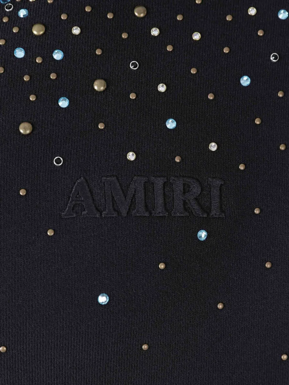 AMIRI crystal-embellished zip-up hoodie Zwart