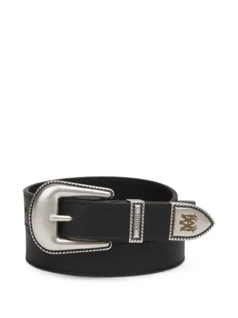 AMIRI Western logo-plaque belt