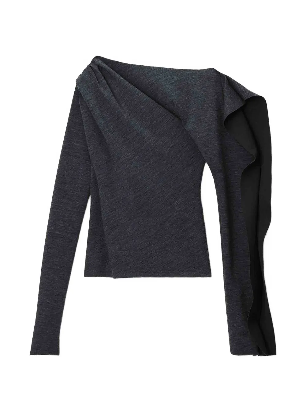 Alexander Wang Off-shoulder trui met ruches Grijs