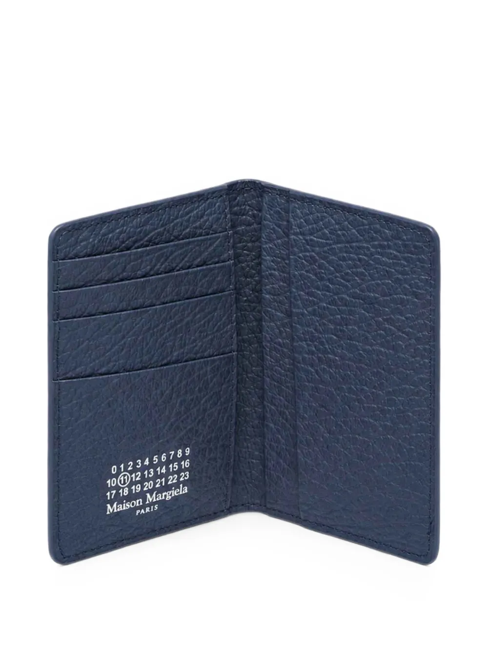 Maison Margiela Four Stitches pasjeshouder van leer met textuur Blauw