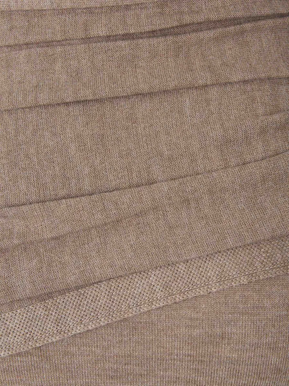 STAUD ruched knitted skirt Beige