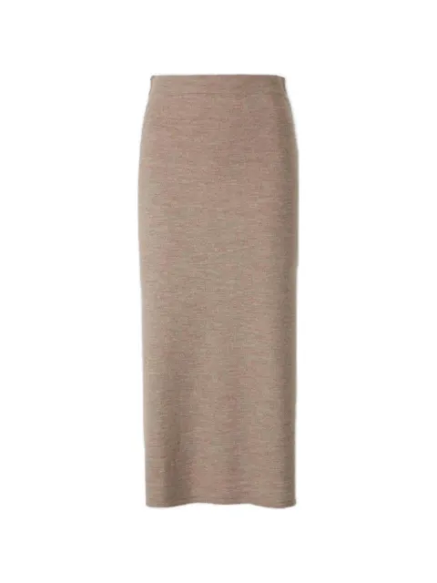 STAUD ruched knitted skirt
