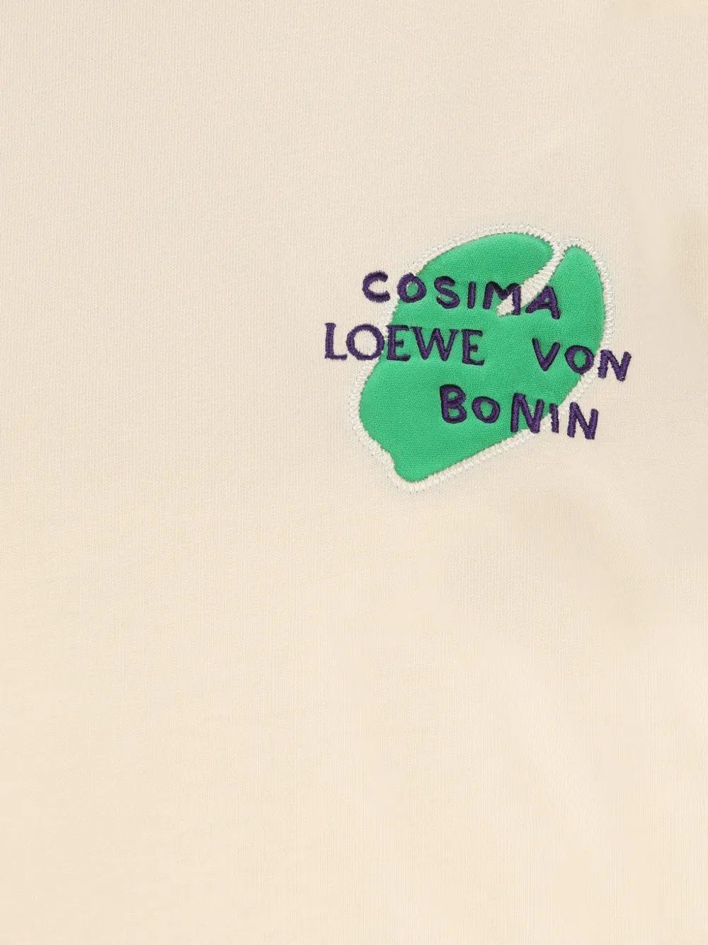 LOEWE x Cosima Von Bonin embroidered T-shirt Beige