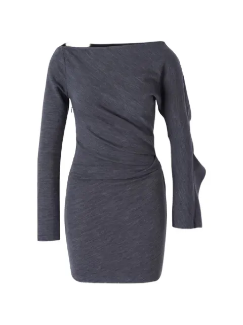 Alexander Wang asymmetric drape ls mini dress
