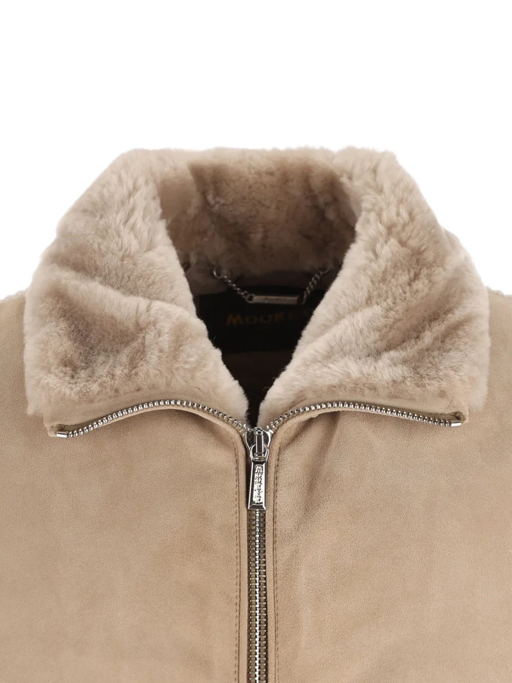 Moorer Campiglio-CAB suede-panelled bomber jacket Beige