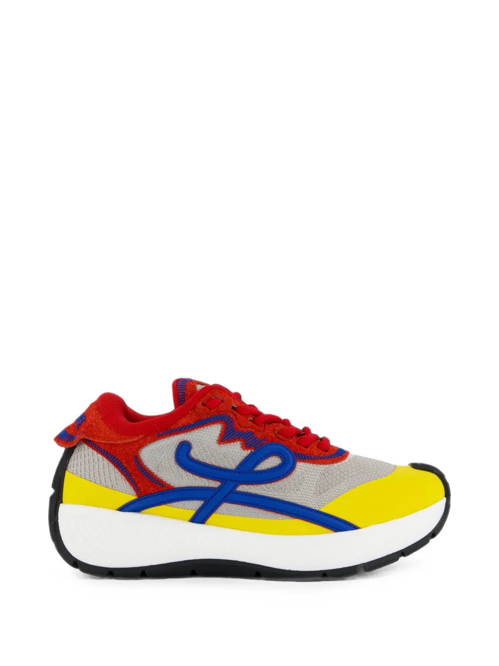 LOEWE Pogo knit suede sneakers - Rosso