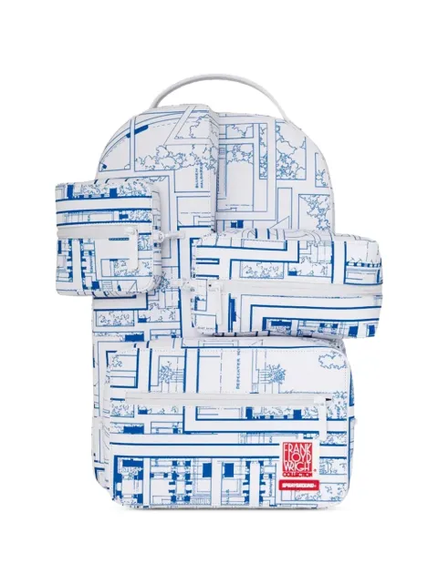 Sprayground X Frank Lloyd Wright graphic-print 3D backpack