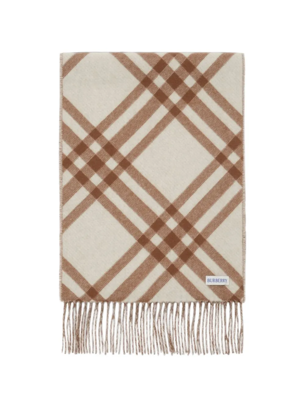 Burberry Check cashmere scarf - Marrone