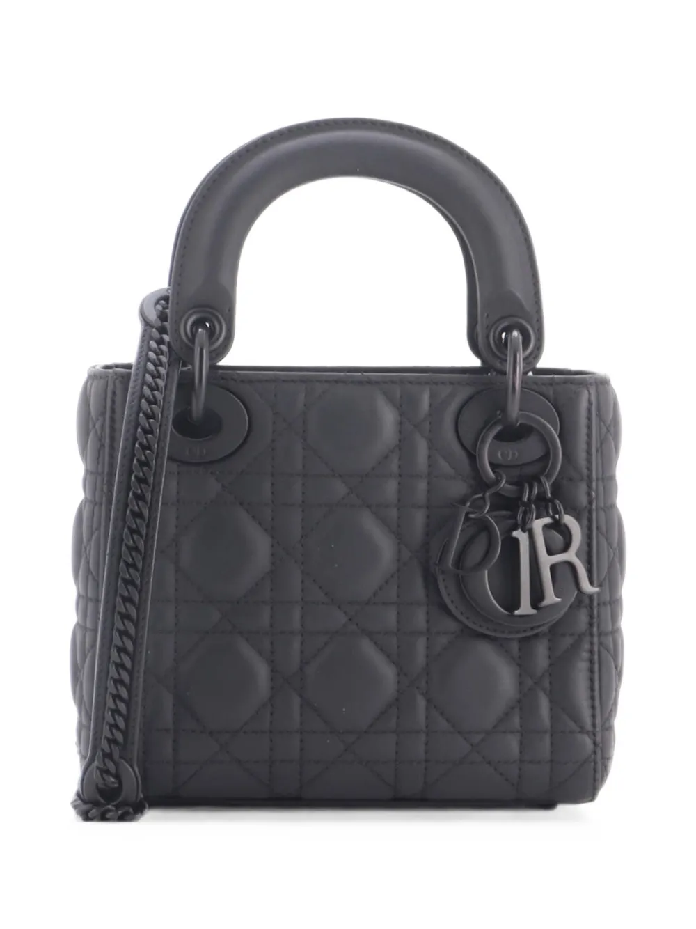 Christian Dior Pre-Owned Ultra Matte Lady Dior Chain Bag Cannage Quilt Calfskin Mini shoulder bag - Nero
