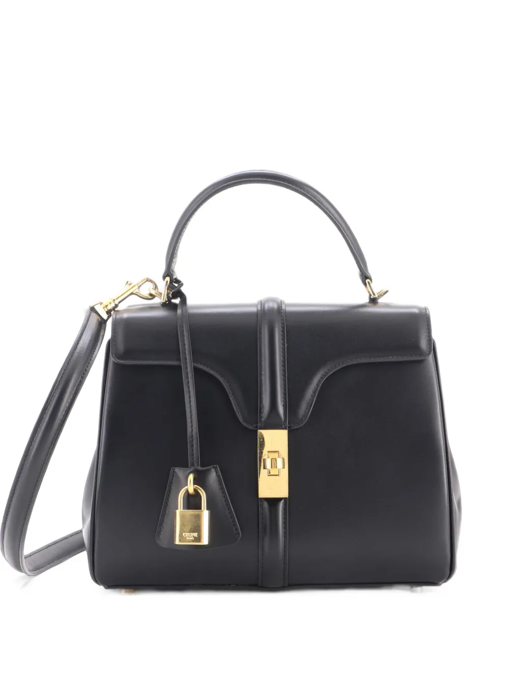 Celine Pre-Owned 16 Top Handle Bag Smooth Calfskin Small satchel - Nero