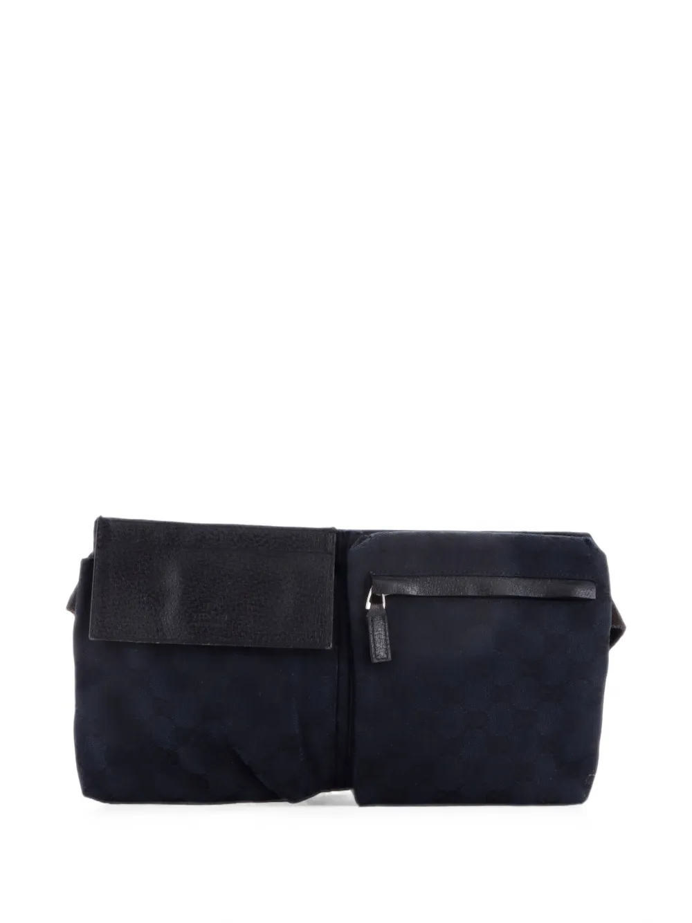 Gucci Pre-Owned sac banane Vintage Double GG en toile et cuir - Noir