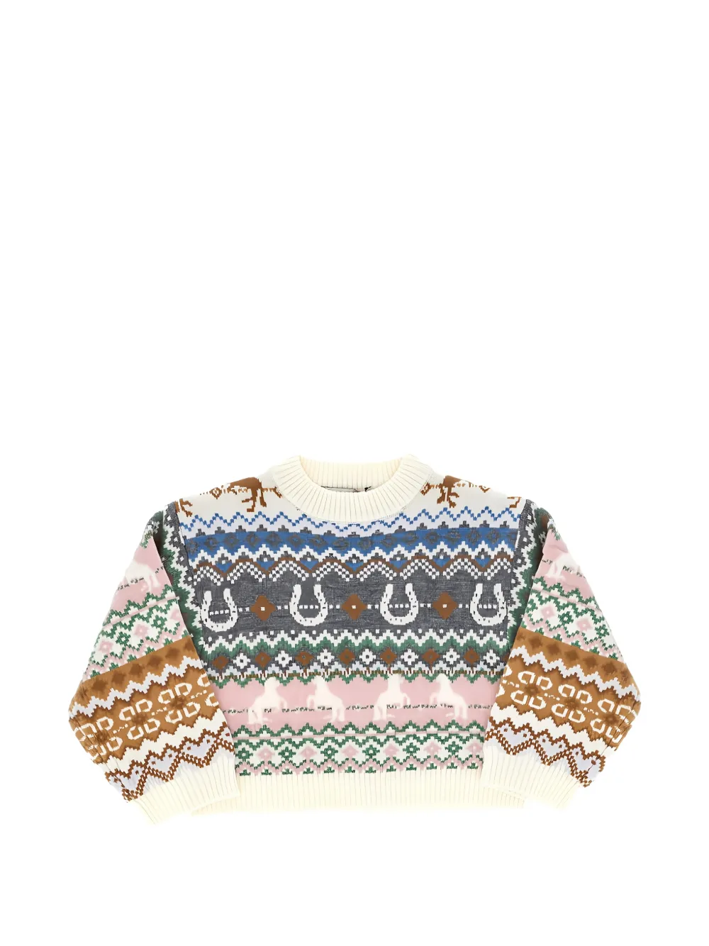 Stella McCartney Kids fair isle-knit wool sweater - Toni neutri