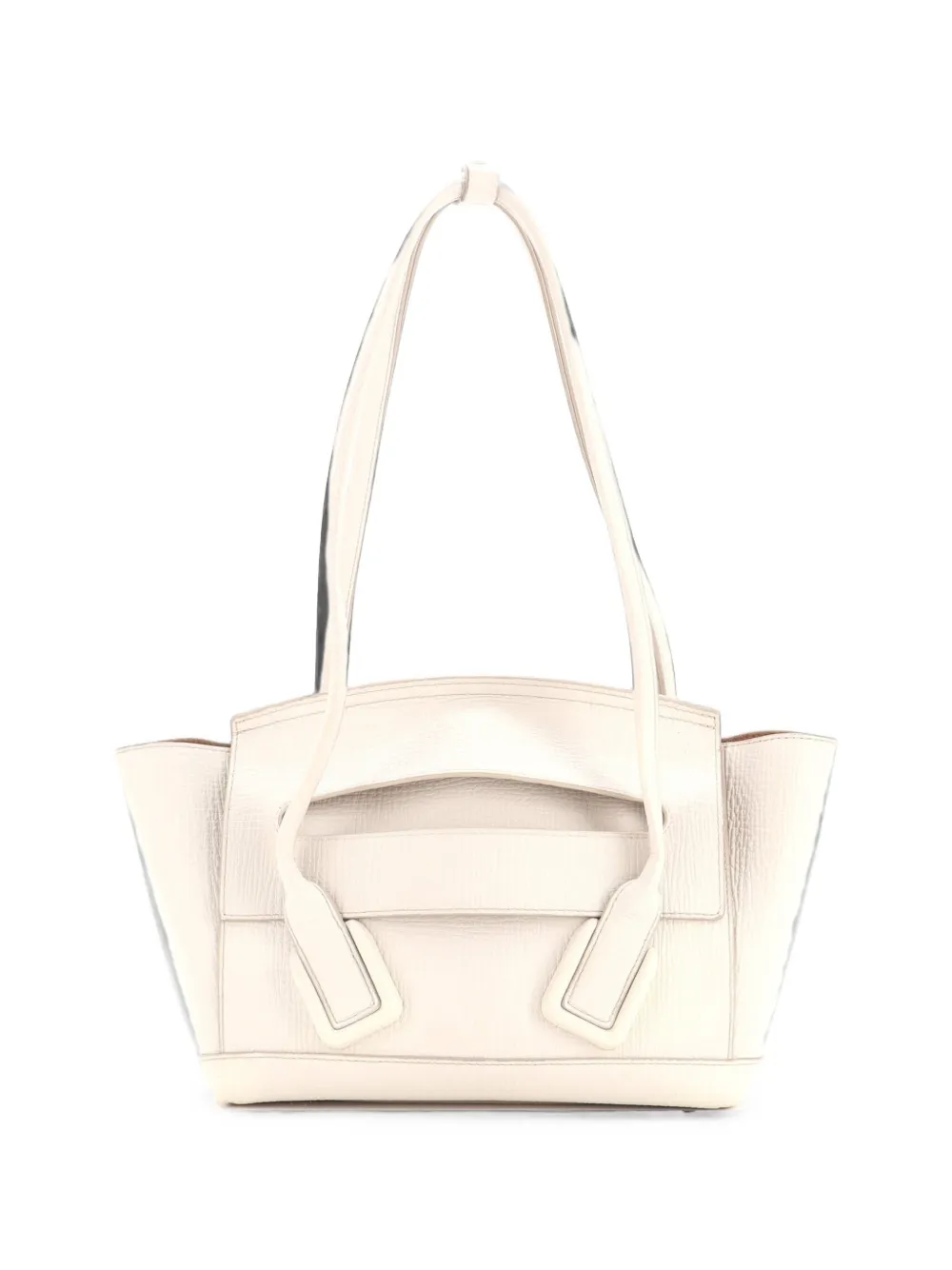 Bottega Veneta Pre-Owned Arco Bag Grainy Leather Small satchel - Bianco
